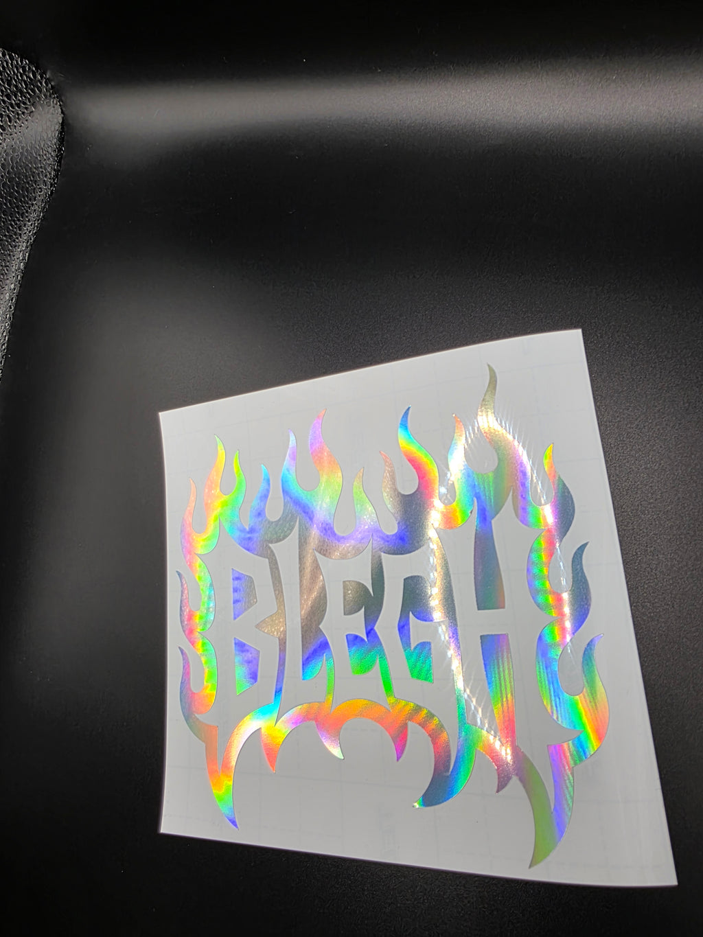 BLEGH Flame Vinyl Decal | Heavy Metal Decal Sticker