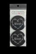 Blegh car coasters