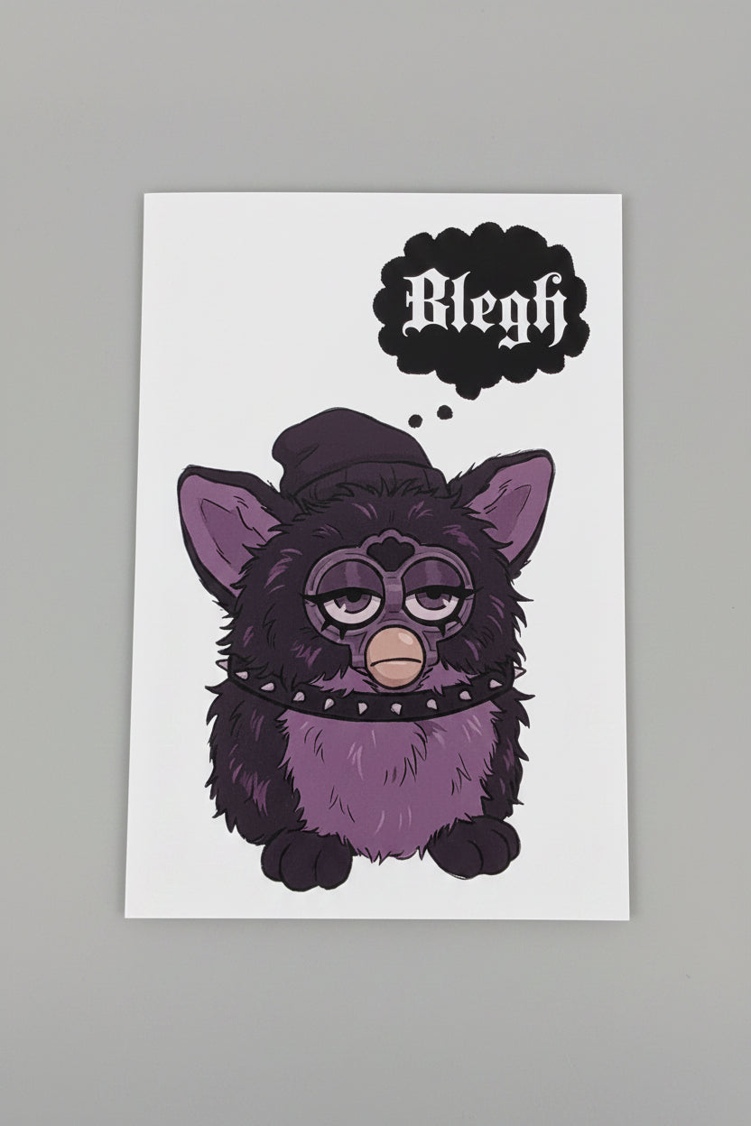 Alternative Blegh Furby A4 print